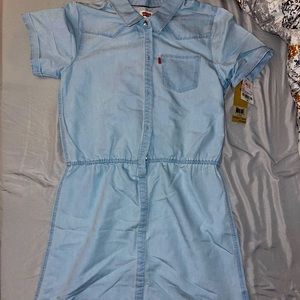 Light Blue Levi Short Sleeve Dress